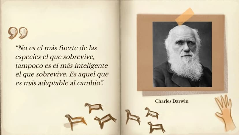 LA EVOLUCIÓN DE LA
ESPECIE HUMANA
COMENZAR 99
"No es el más fuerte de las
especies el que sobrevive,
tampoco es el más inteligente
el que so