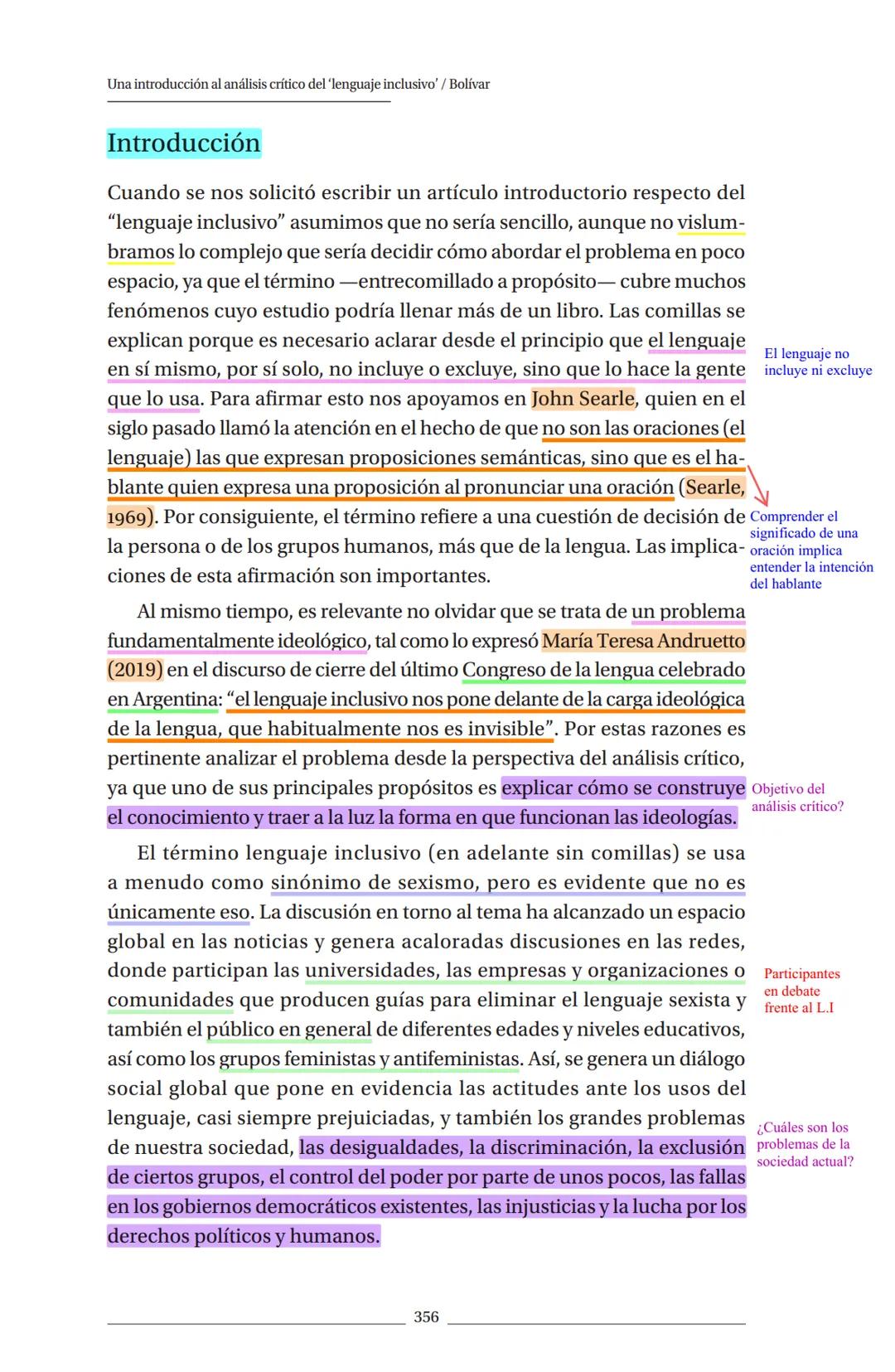 Literatura y Lingüística N° 40
ISSN 0716 5811/pp. 355-375
DOI: 10.29344/0717621X.40.2071
Una introducción al análisis crítico del 'lenguaje
