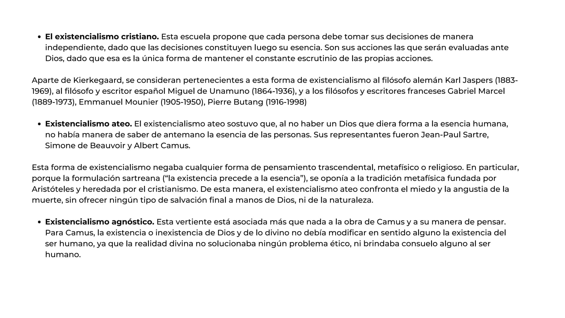 Existencialismo ¿QUE ES?
El existencialismo es una corriente filosófica que piensa que las
personas primero existen y después adquieren su e
