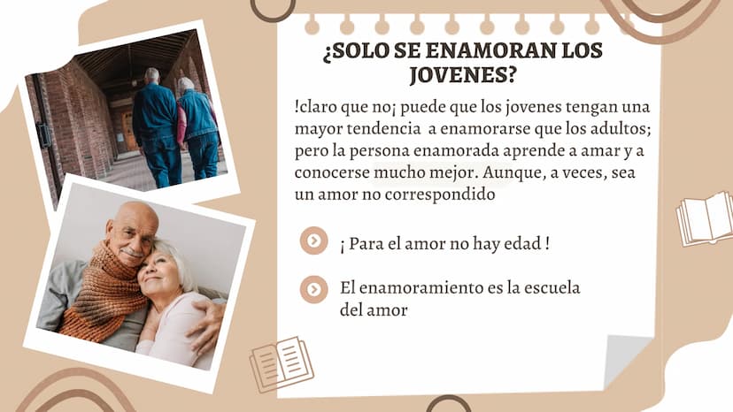 О
ENAMORAMIENTO Y
AMOR
D ¿QUE ES ESTAR
ENAMORAD@?
Estar enamorado es un estado emocional complejo que
se caracteriza por una fuerte atracció