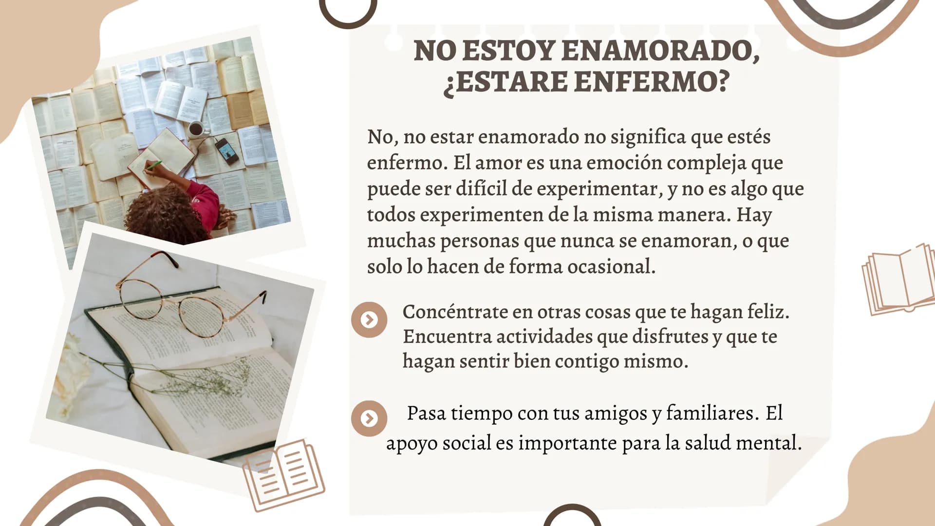 О
ENAMORAMIENTO Y
AMOR
D ¿QUE ES ESTAR
ENAMORAD@?
Estar enamorado es un estado emocional complejo que
se caracteriza por una fuerte atracció