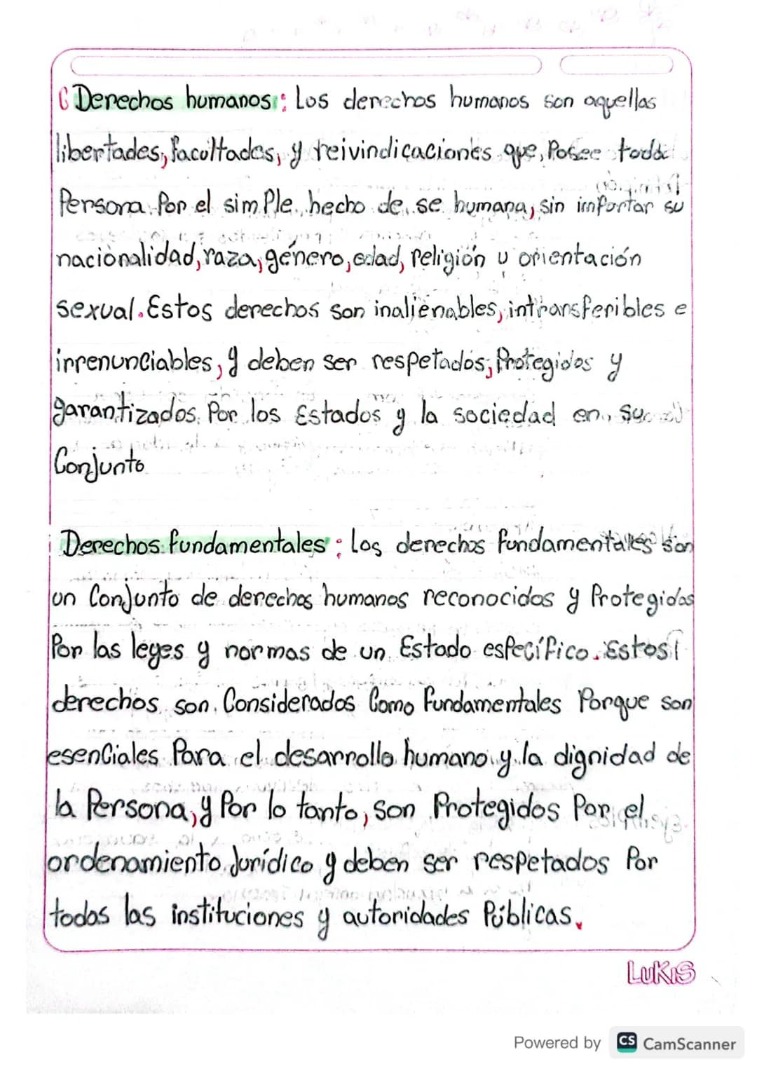 Derechos humanos; Los derechos humanos son aquellas
libertades, facultades, y reivindicaciones que, Possed todd
Persona Por el simple hecho 