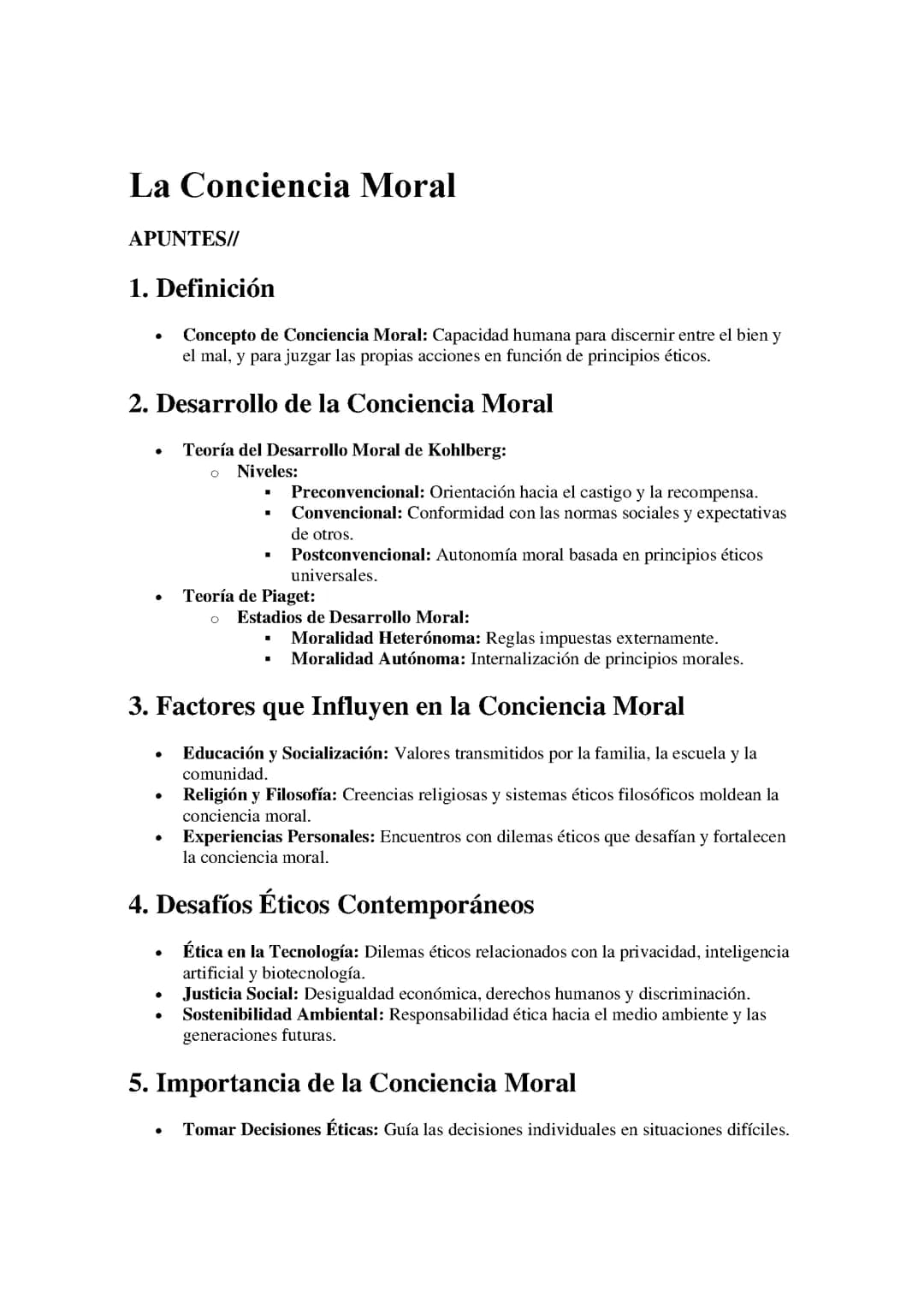 La Conciencia Moral