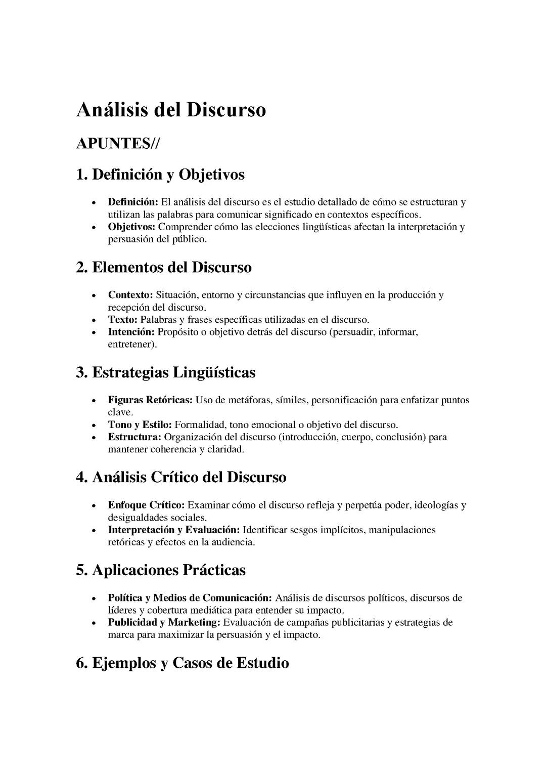 Análisis del Discurso