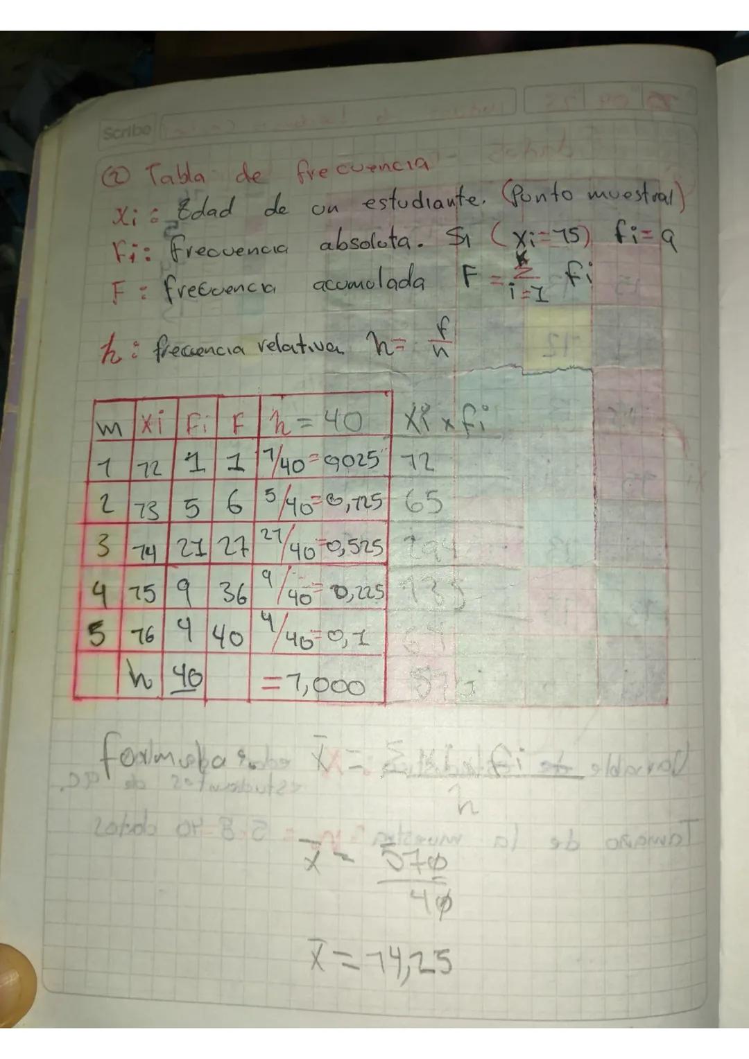 Tabla de frecuencia ejercicios 