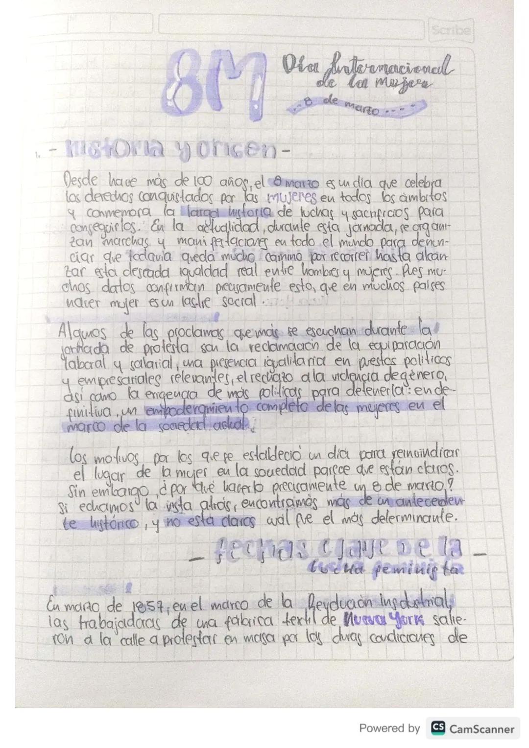 8M
Scribe
Dia Internacional
de la mejeru
-historia yongen-
8 de n
marto...
Desde hace más de 100 años, el marzo es un dia que celebra
los de
