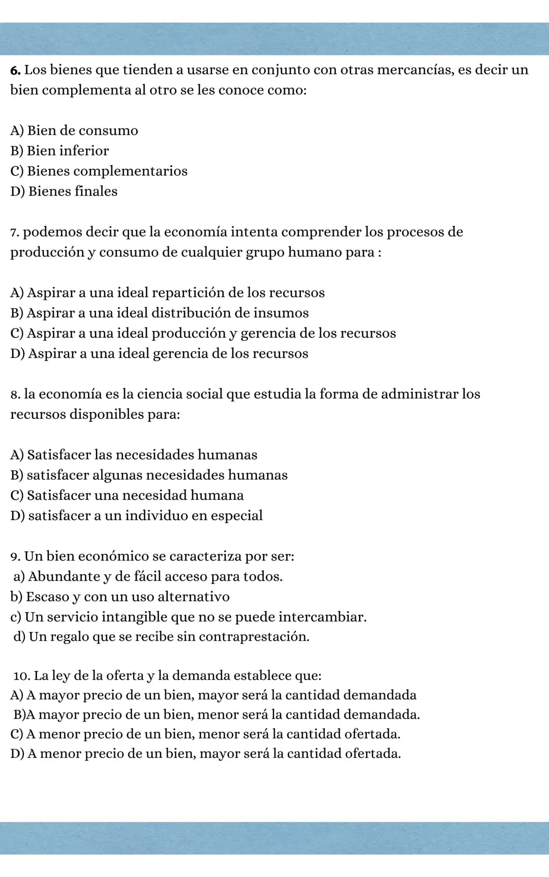 Ciencias económicas tipo ICFES