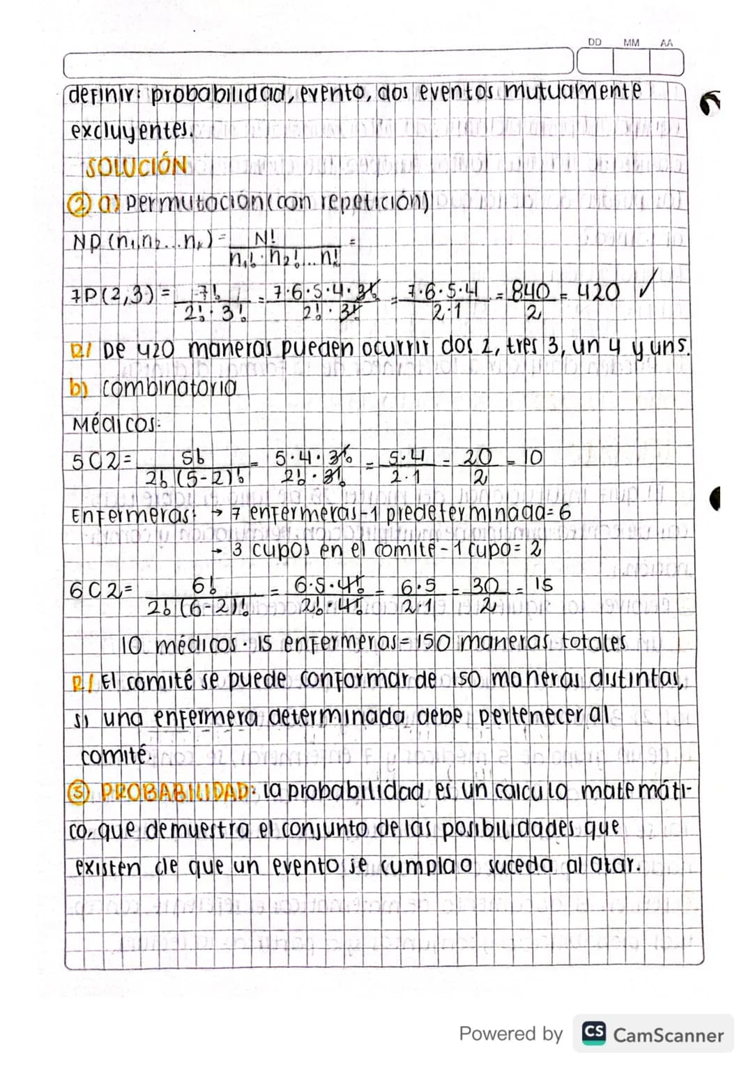 1
DD MM AA
Julio 10/2020
activiolad: LECTURA V ANÁLISIS SOBRE EXPERIMENTOS
ALEATORIO PROBABILIDAD Y CONTEO.
①Explicar la tercera ley de Kepl