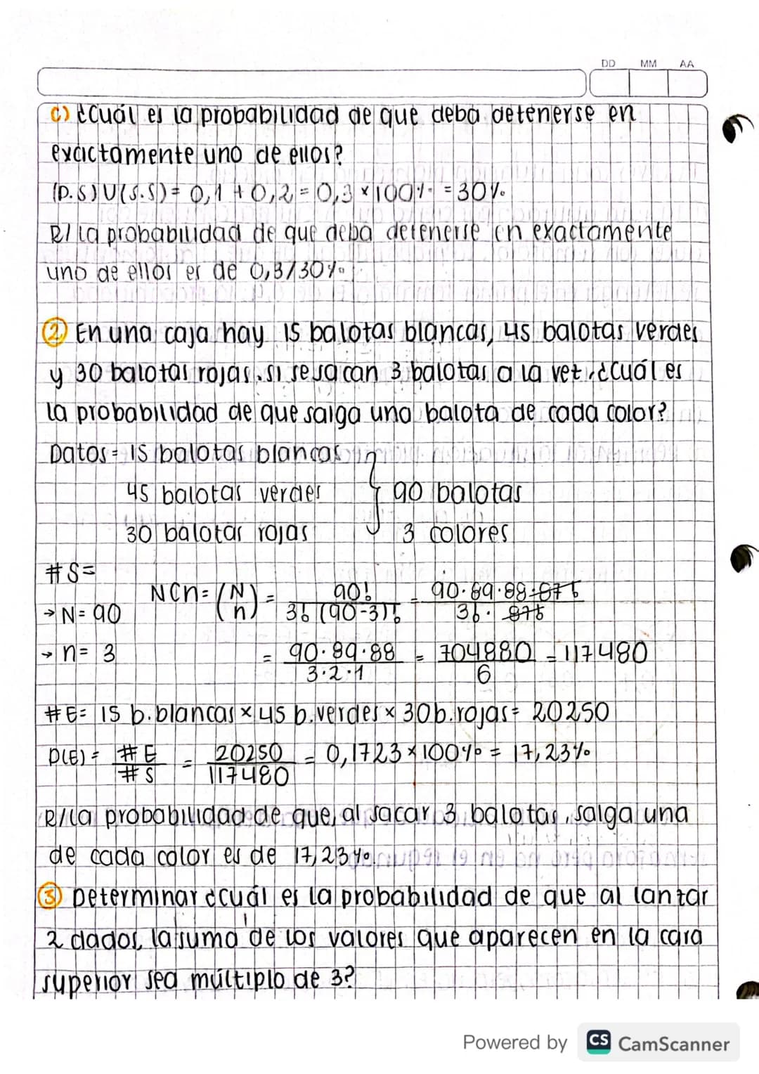 1
DD MM AA
Julio 10/2020
activiolad: LECTURA V ANÁLISIS SOBRE EXPERIMENTOS
ALEATORIO PROBABILIDAD Y CONTEO.
①Explicar la tercera ley de Kepl