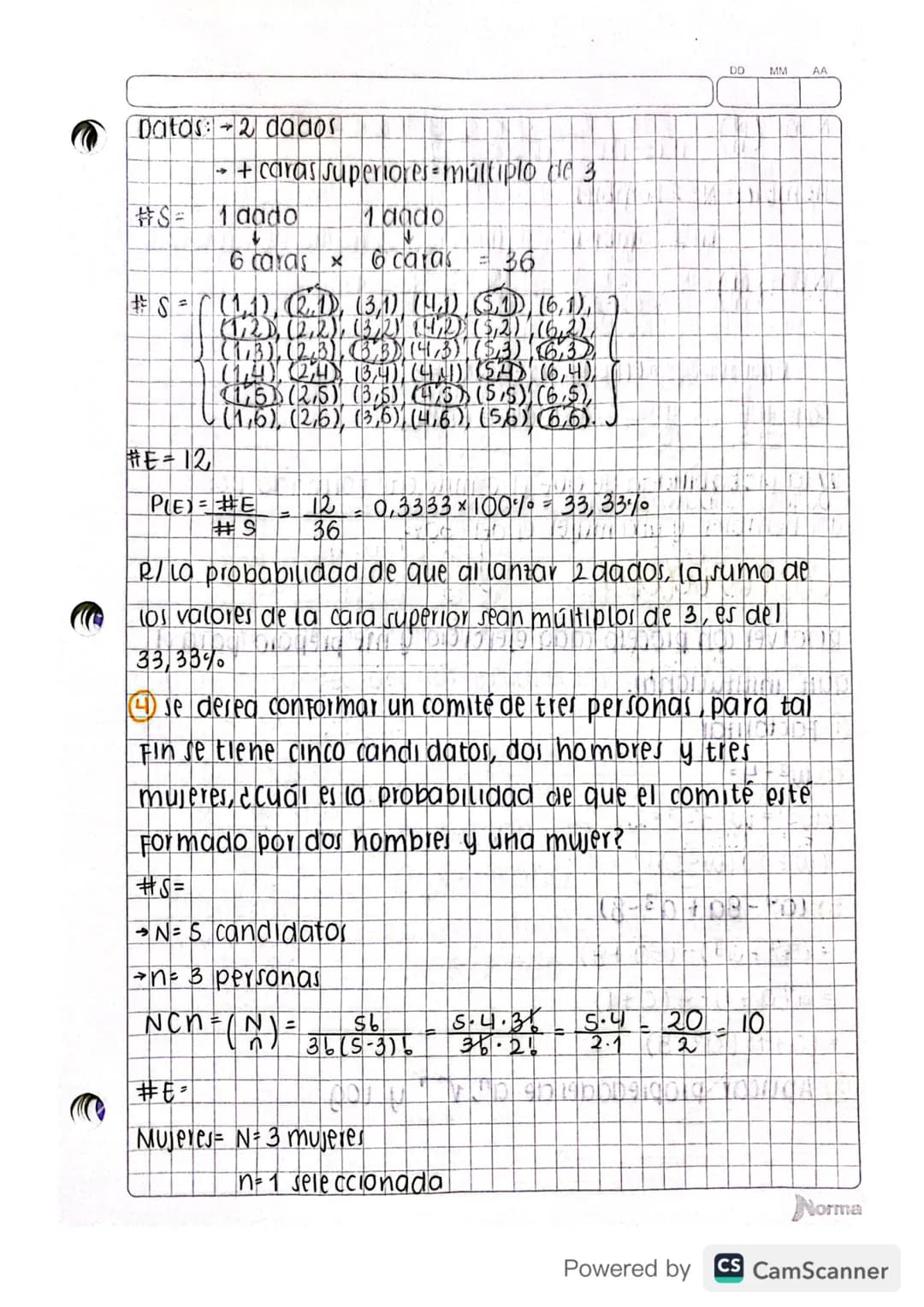 1
DD MM AA
Julio 10/2020
activiolad: LECTURA V ANÁLISIS SOBRE EXPERIMENTOS
ALEATORIO PROBABILIDAD Y CONTEO.
①Explicar la tercera ley de Kepl