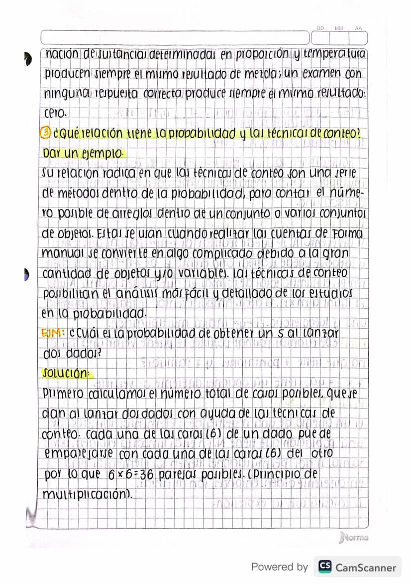 1
DD MM AA
Julio 10/2020
activiolad: LECTURA V ANÁLISIS SOBRE EXPERIMENTOS
ALEATORIO PROBABILIDAD Y CONTEO.
①Explicar la tercera ley de Kepl
