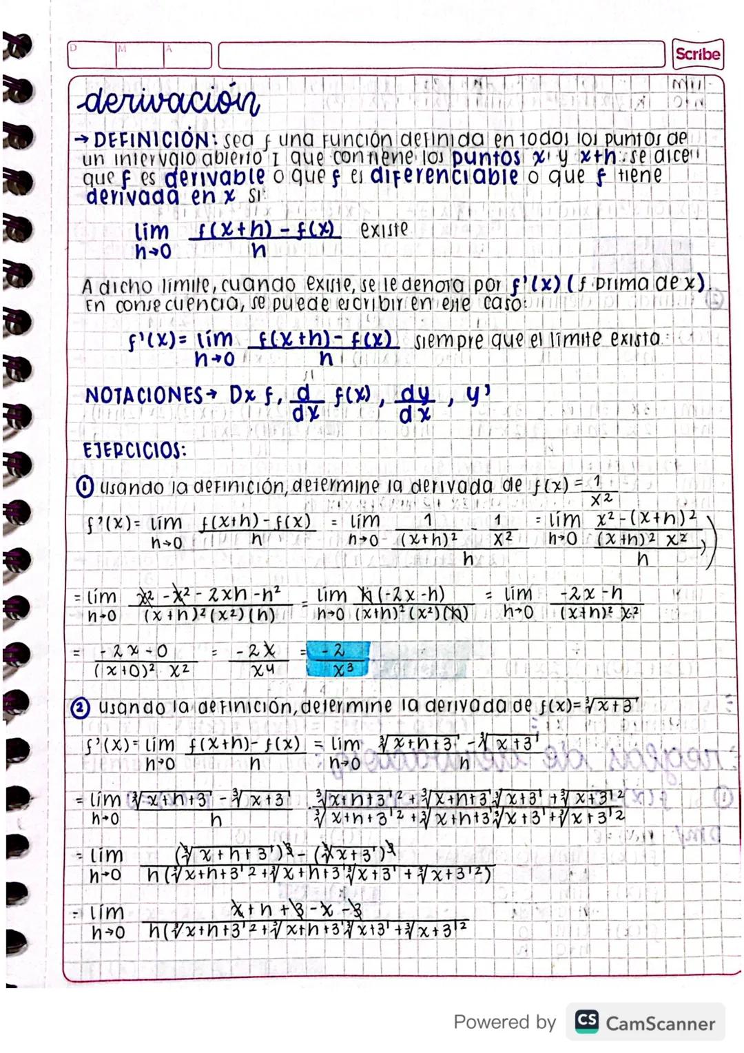 Matemáticas grado 11 - Derivación