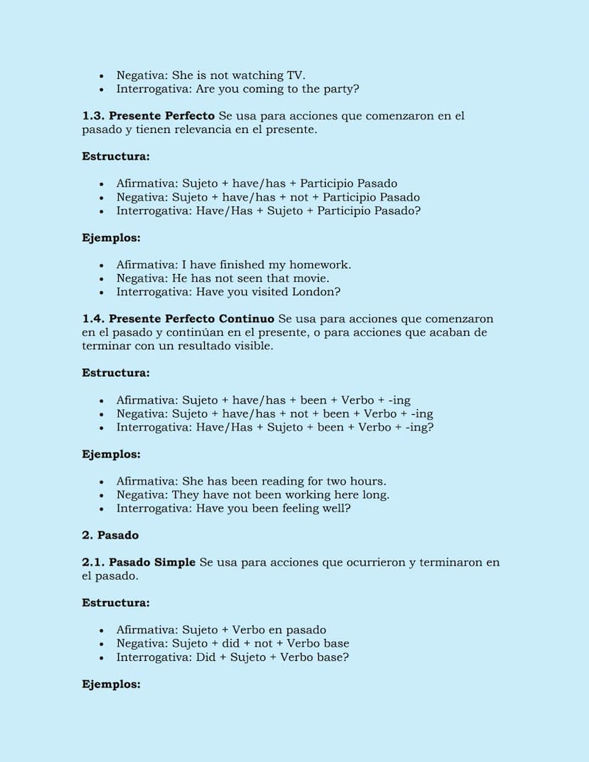Tiempos Verbales y
Estructura de Oraciones en
Inglés
Tiempos Verbales en Inglés
Los tiempos verbales en inglés son fundamentales para comuni