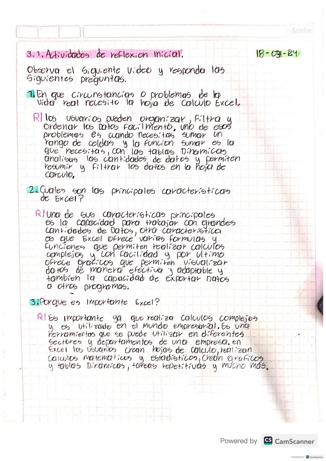Scribe
3.1. Actividades de reflexion Inicial.

Observa el siguiente video y responda las
Siguientes preguntas.

1. En que circunstancias o p