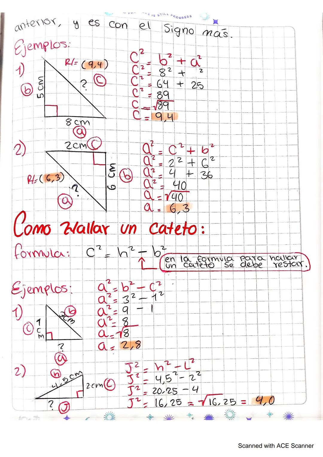 Teorema de Pitagoras
El teorema de Pitagoras establece que en
Fodo Triangulo rectangulo, el Cuadrado de la
longitud de la hipotenusa es igua