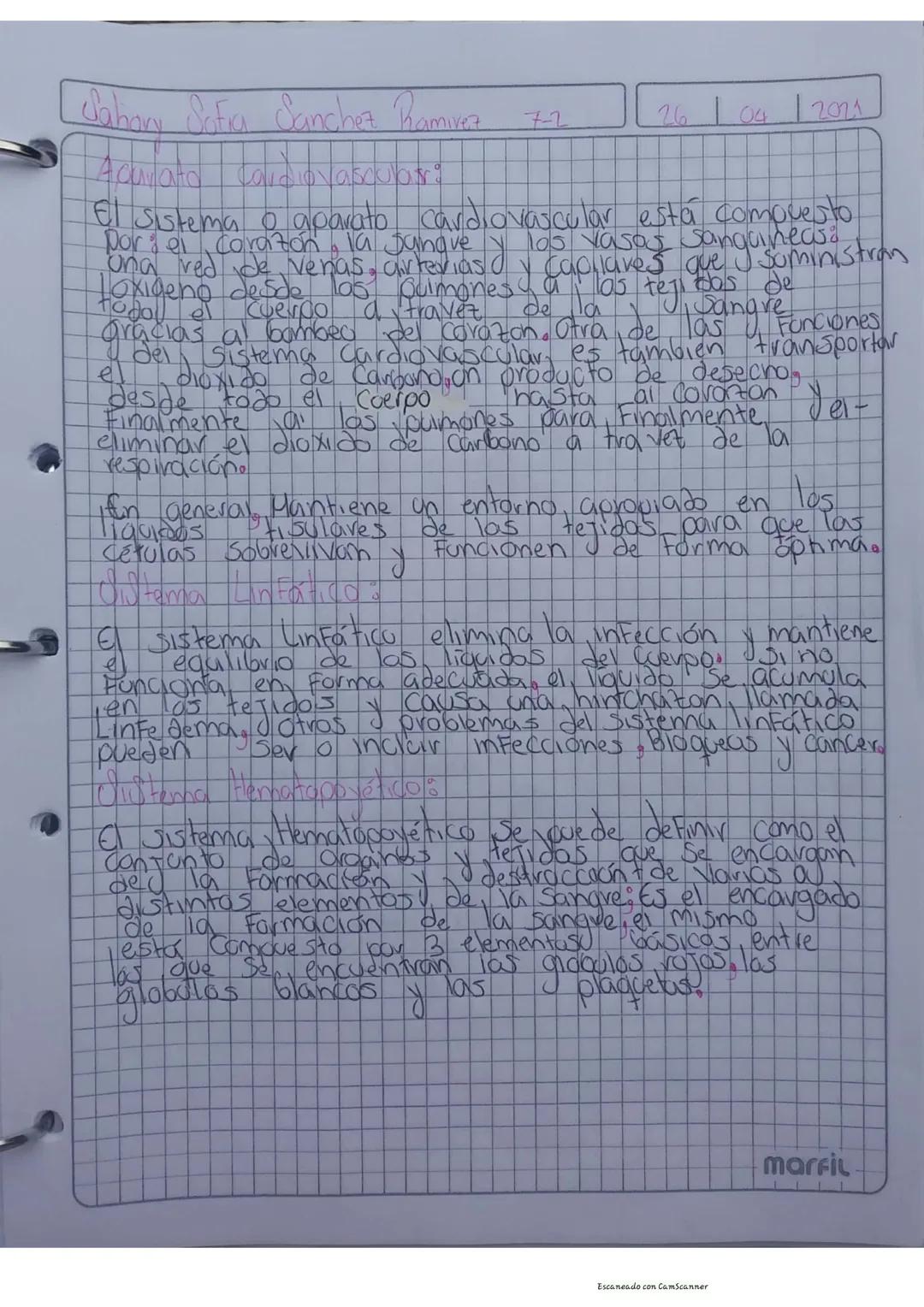 Sabary Sofia Sanchez Ramirez 72
26
04 12021
Stema Circulatorio o aparato, Cardia Mascolar
Es un conjunto de organos que distriboven la
las
S