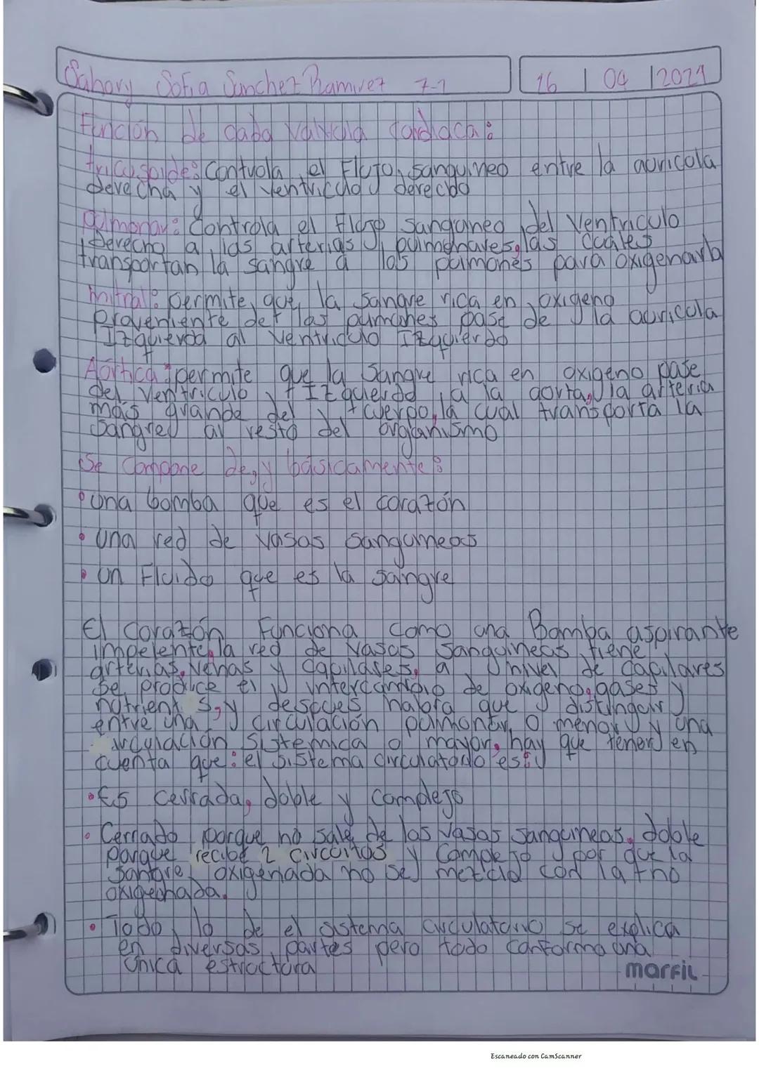 Sabary Sofia Sanchez Ramirez 72
26
04 12021
Stema Circulatorio o aparato, Cardia Mascolar
Es un conjunto de organos que distriboven la
las
S