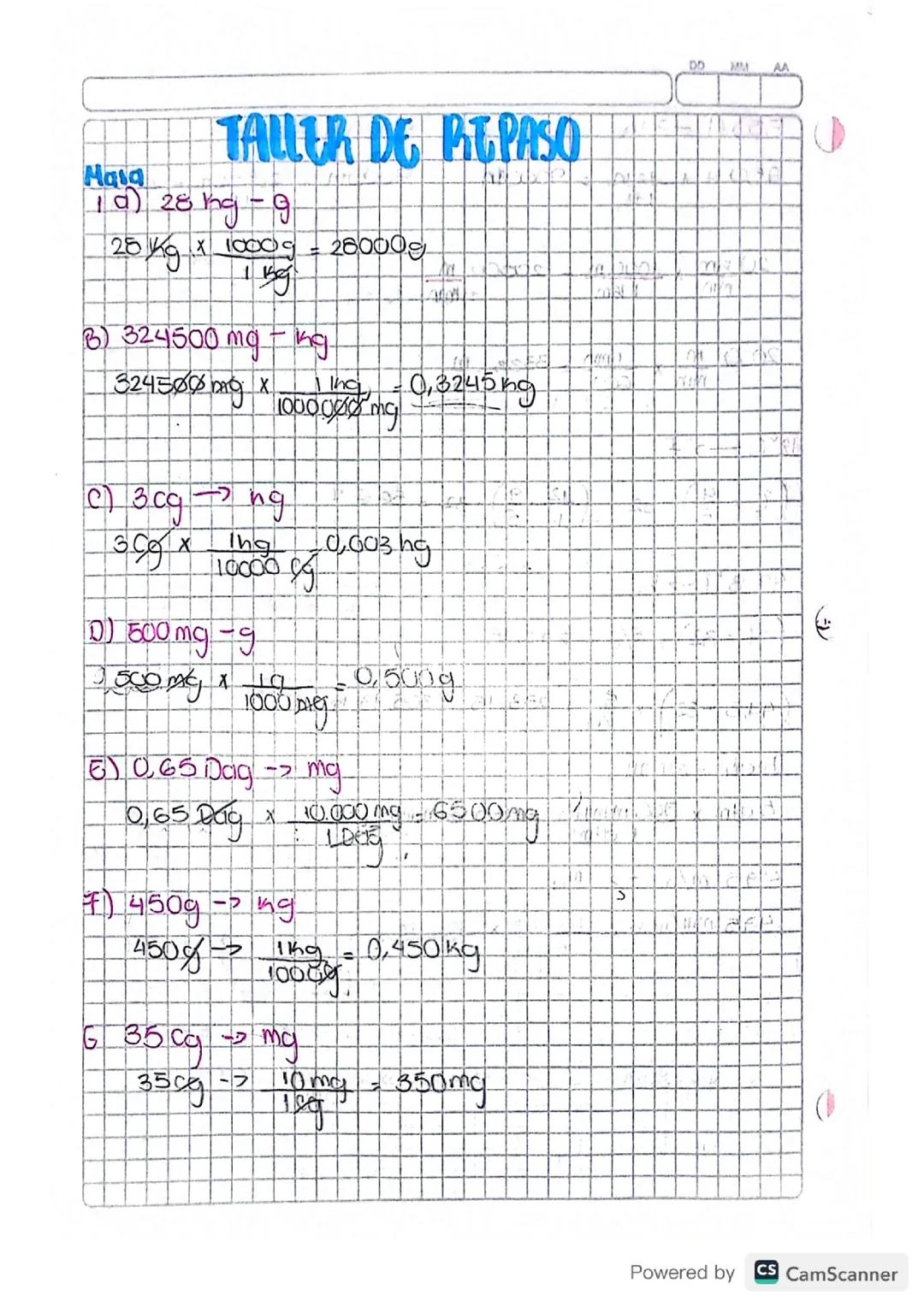 Taller de Factores de Conversión: Aprende y Practica