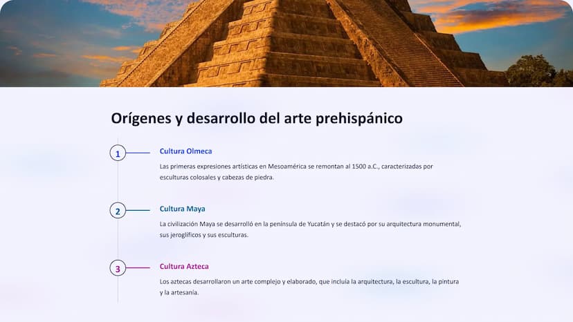Historia del Arte
Latinoamericano
El arte latinoamericano abarca una rica historia que se remonta a las
culturas prehispánicas y ha sido mol