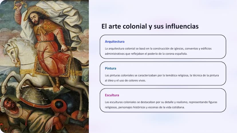 Historia del Arte
Latinoamericano
El arte latinoamericano abarca una rica historia que se remonta a las
culturas prehispánicas y ha sido mol