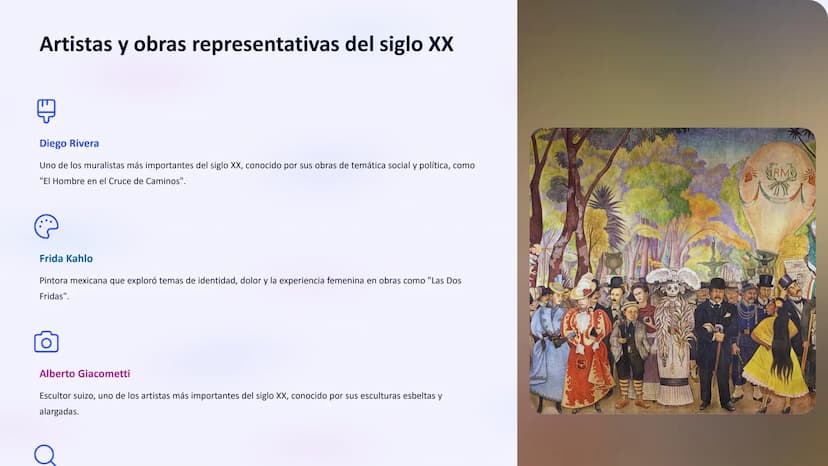 Historia del Arte
Latinoamericano
El arte latinoamericano abarca una rica historia que se remonta a las
culturas prehispánicas y ha sido mol