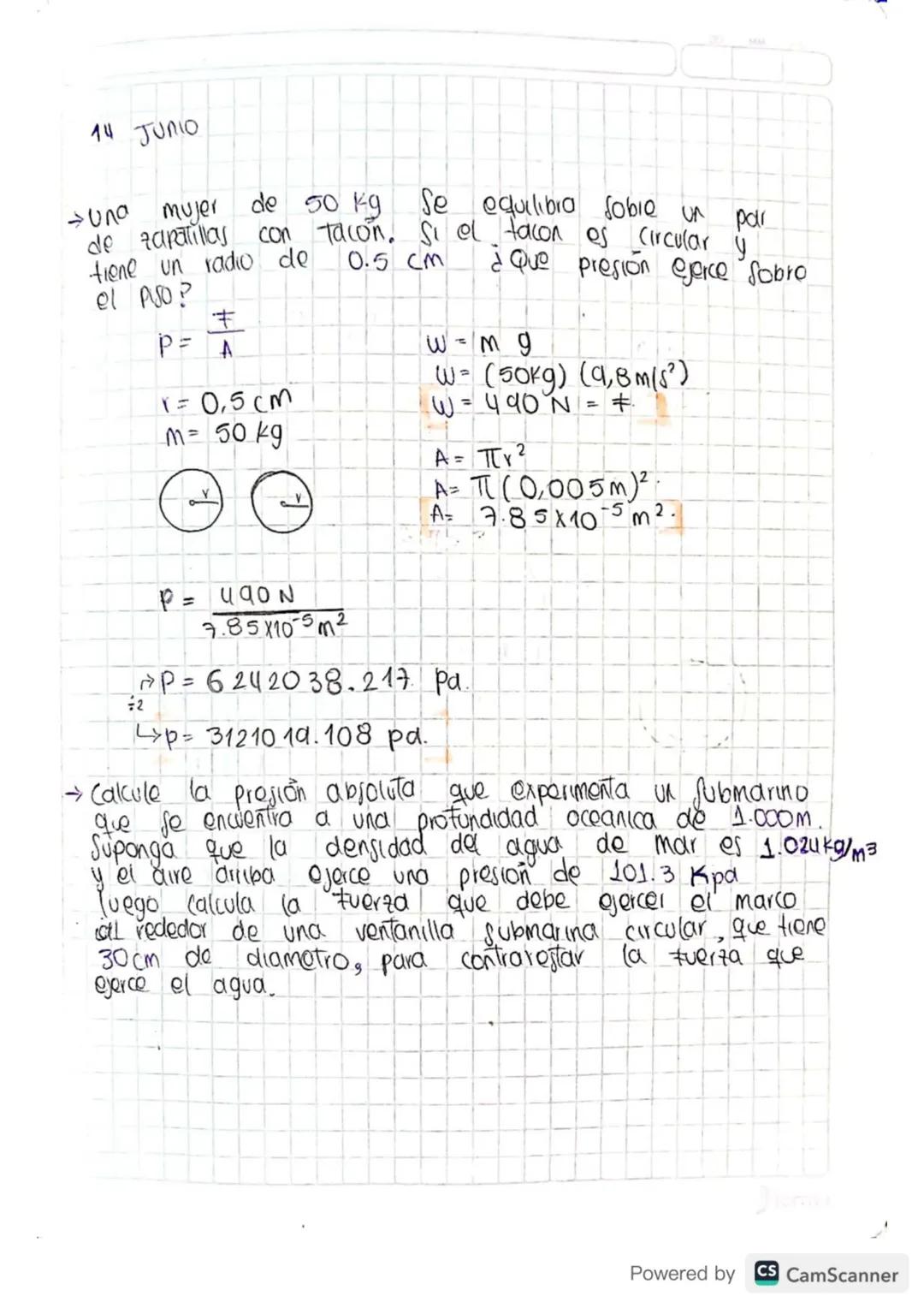 # PRESIÓN

la presión se refiere a la Fuerza ojerada
Some una fuperficie en relauon con el area en
la que actua.
Puede expresarse en unidade