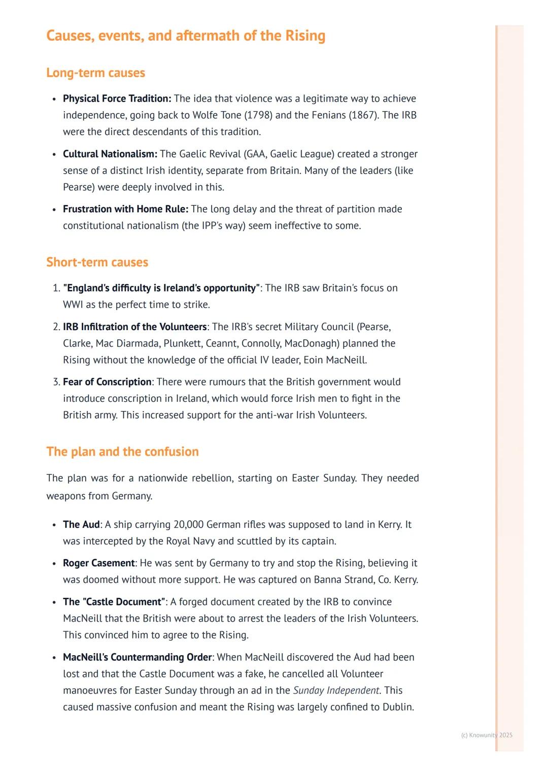 # The 1916 Rising

## Context and overview of the Rising

The 1916 Rising was an armed insurrection in Dublin during Easter Week, aimed at
e