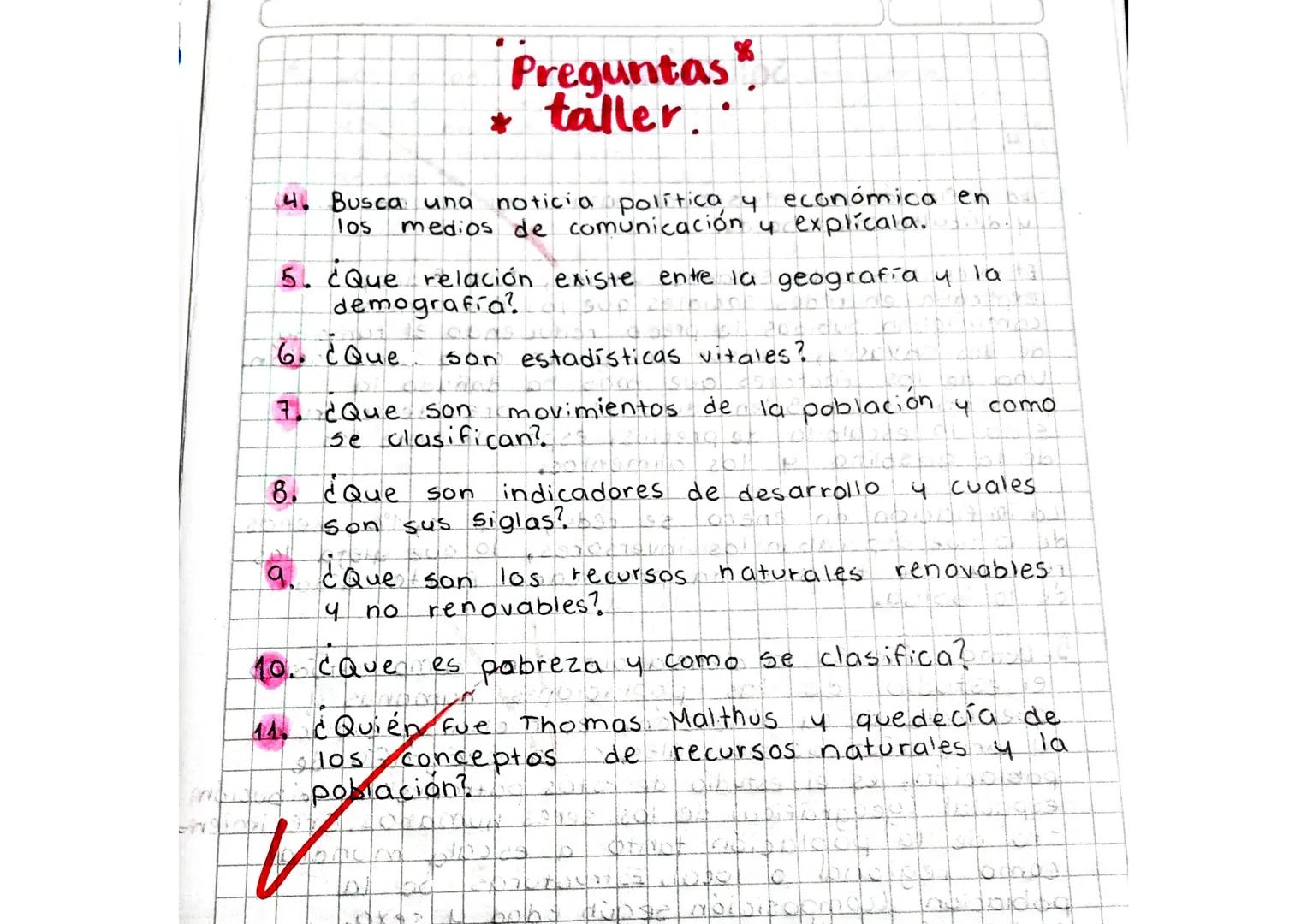 Preguntas
* taller.
4. Busca una noticia política y económica en
medios de comunicación y explicala.
los
بط
5. ¿Que relación existe entre la