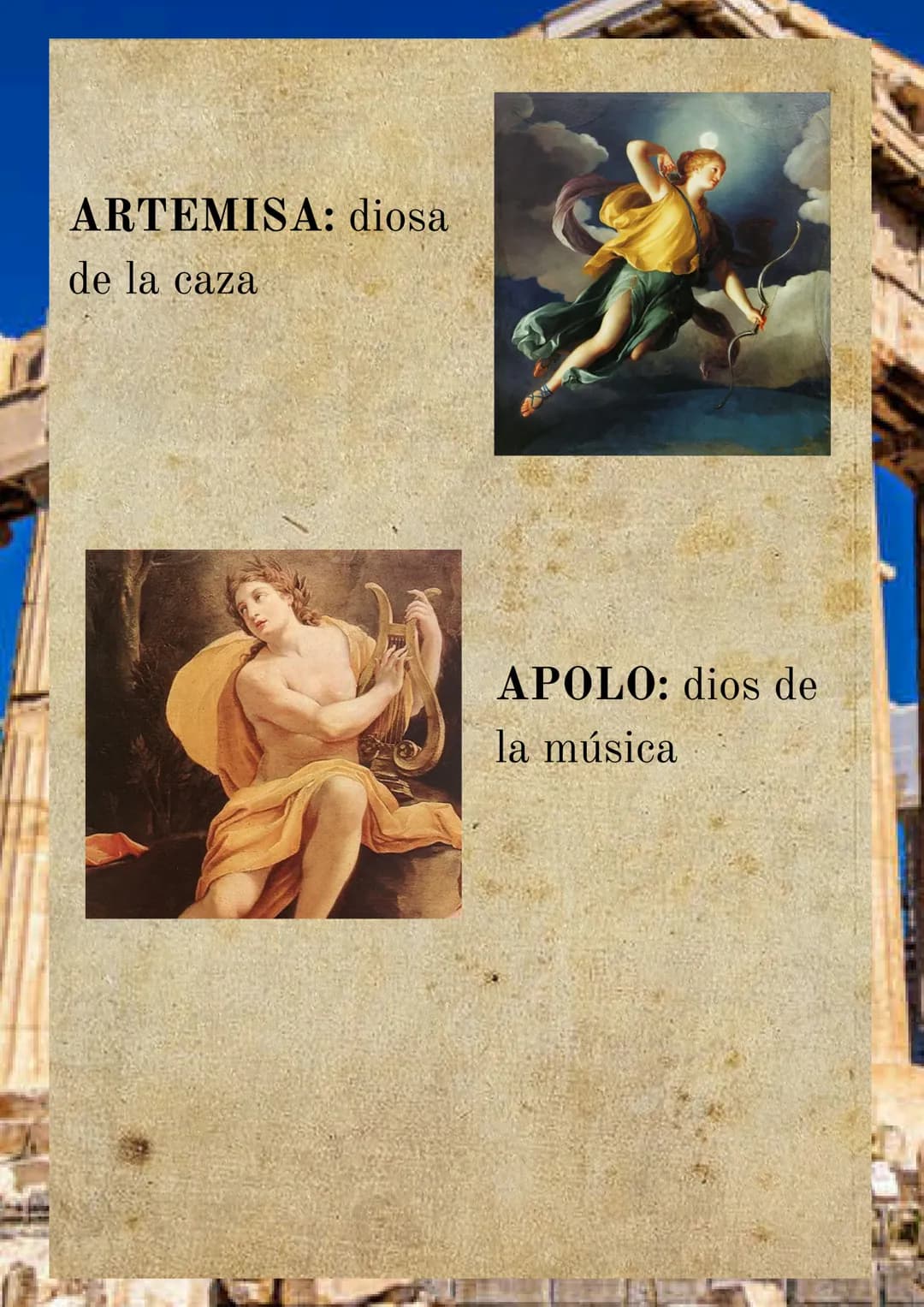 LOS DIOSES
GRIEGOS
Los griegos tenían numerosos dioses. En el
Olimpo vivían los doce dioses mayores:
ZEUS: dios del trueno,
rayo y regidor d