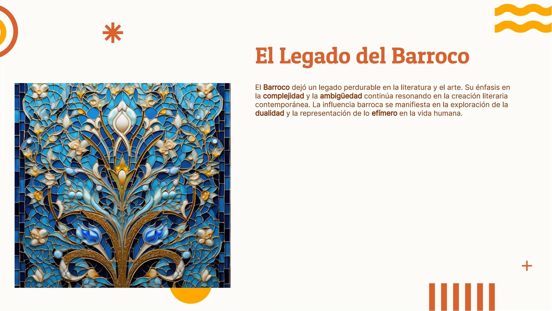El Barroco: Análisis y
Ejemplos del
Movimiento Literario
O
+
* +
Introducción al Barroco
El Barroco fue un movimiento literario del siglo
XV