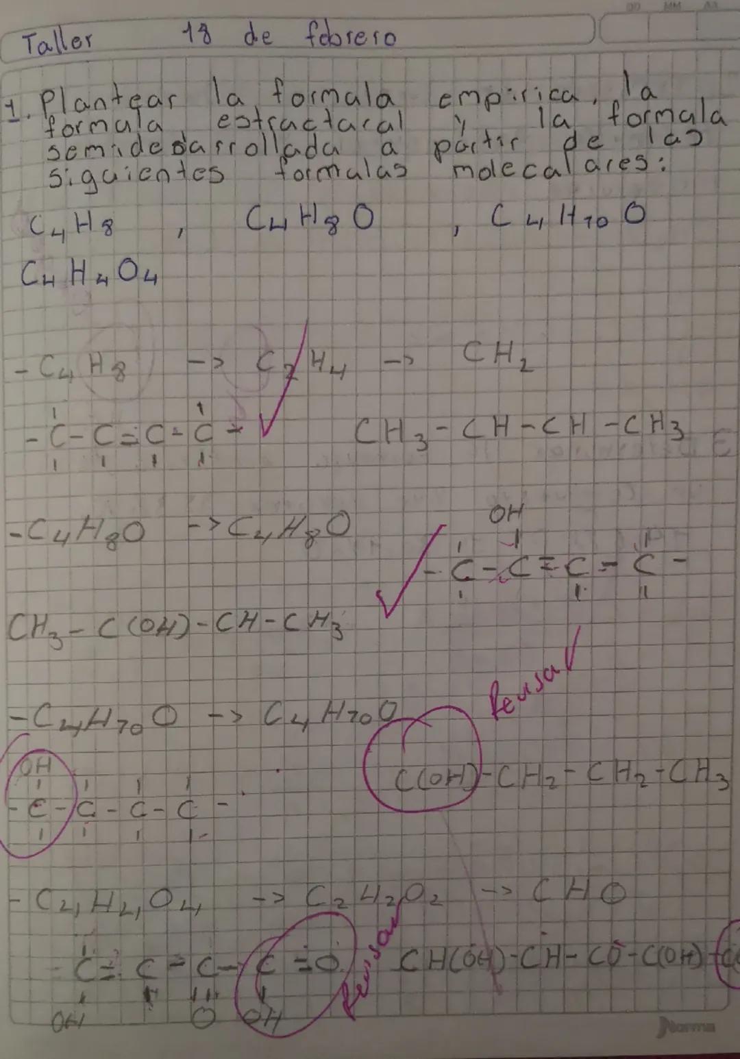 Taller
-El hidrato de clorar es un sedante
que contiene 74,52% de carbono,
7,83% de hidrogeno 64,30% de
cloro y
Determinar la formula molecu