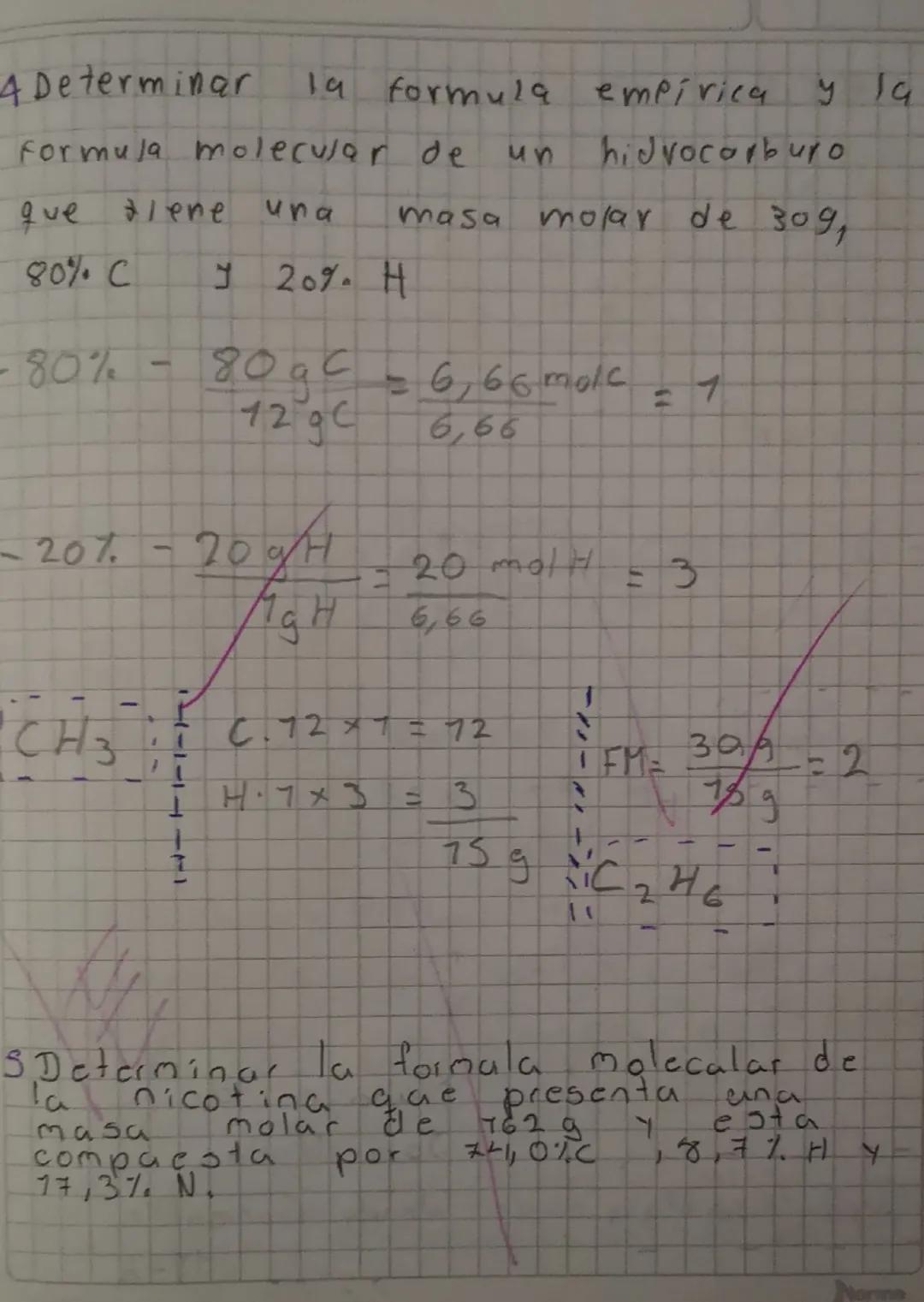 Taller
-El hidrato de clorar es un sedante
que contiene 74,52% de carbono,
7,83% de hidrogeno 64,30% de
cloro y
Determinar la formula molecu