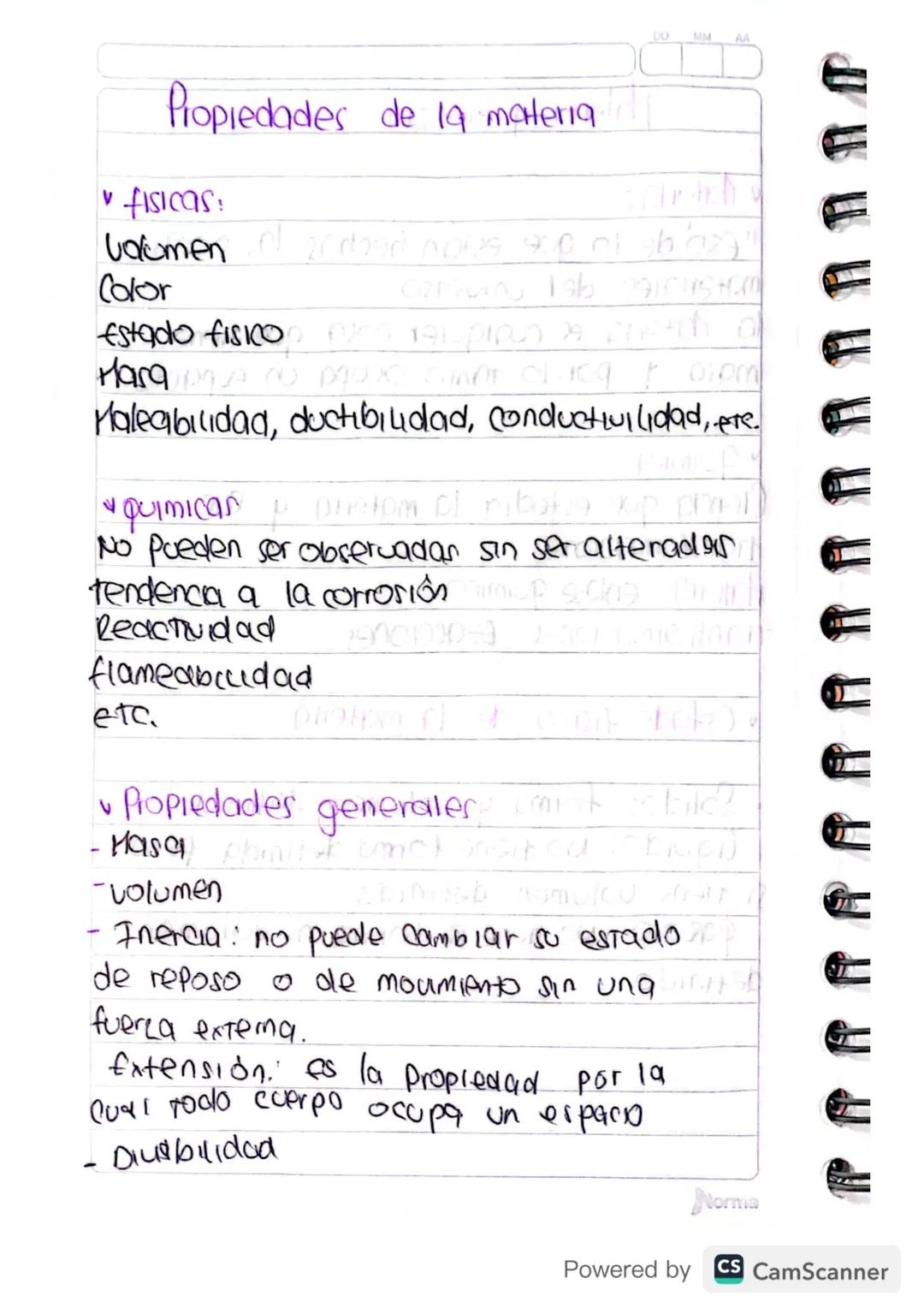 DD MM AA
Materia
y energia
jabohaiget!
v Materia:
amrity
A A A A A A
"Eso" de lo que están hechas las cosasion
materiales del universo.
old
