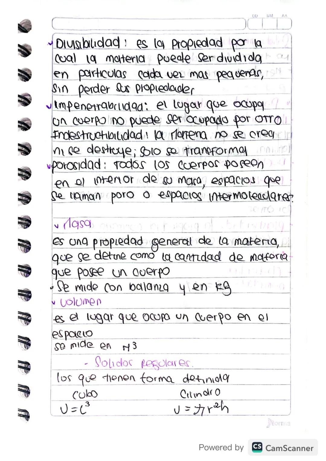 DD MM AA
Materia
y energia
jabohaiget!
v Materia:
amrity
A A A A A A
"Eso" de lo que están hechas las cosasion
materiales del universo.
old
