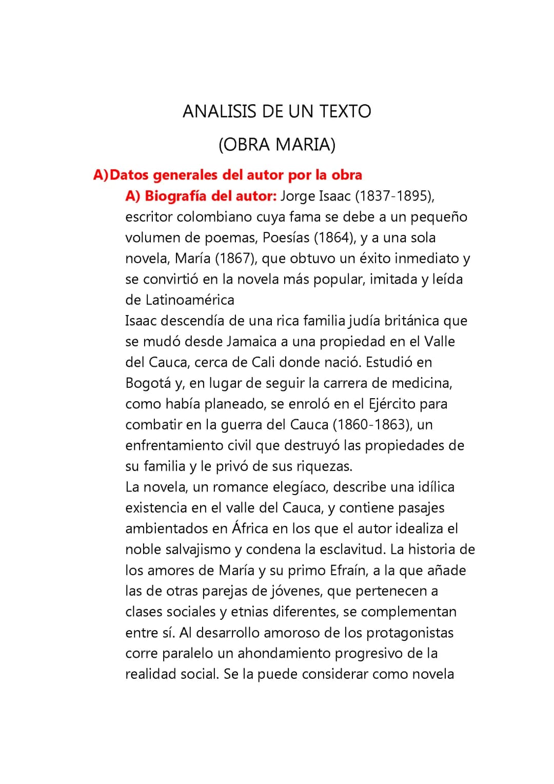 Análisis de un texto