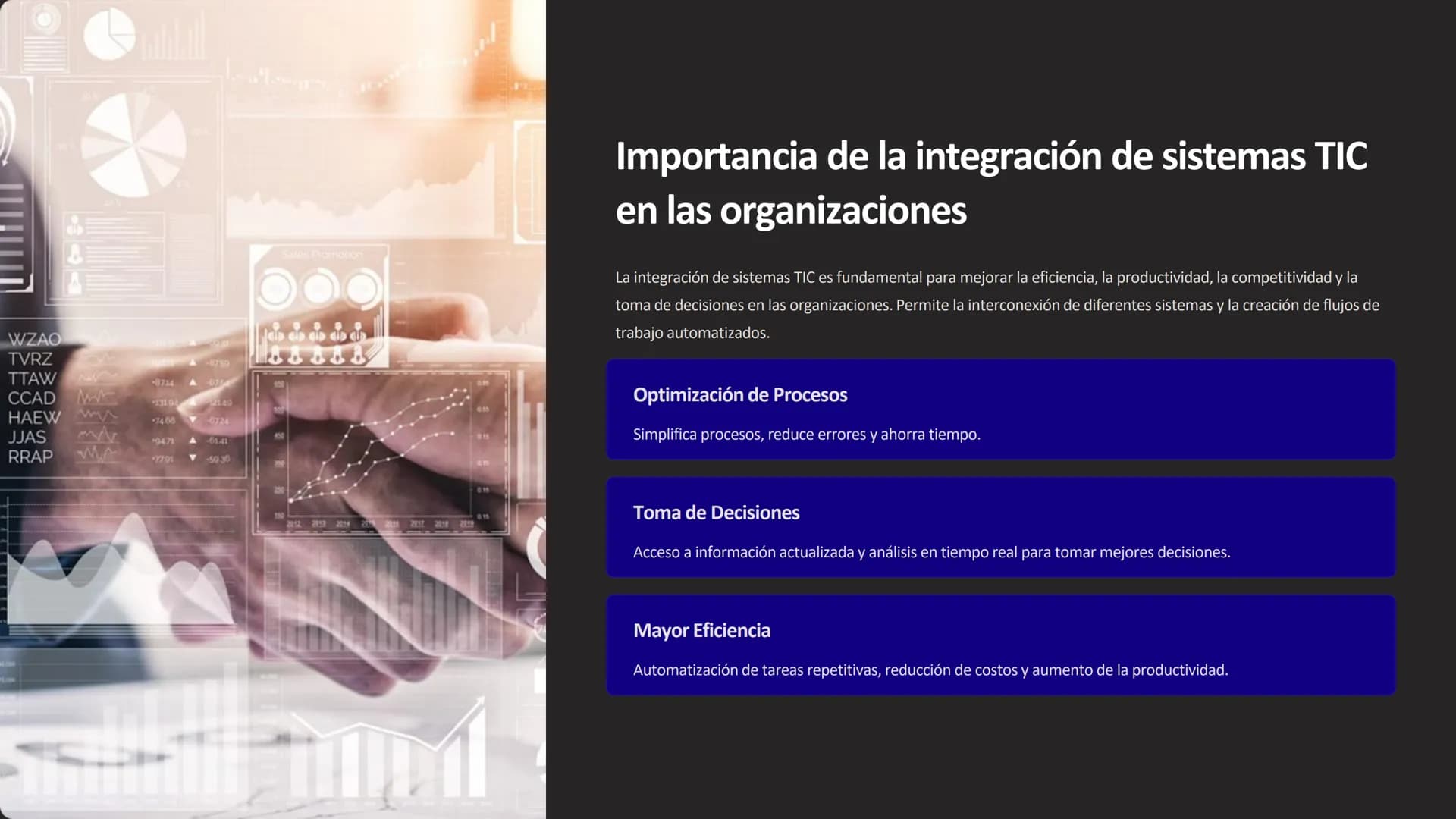 las Tecnologías de la
Información y
Comunicación (TIC)
Las Tecnologías de la Información y Comunicación (TIC) son un conjunto de
herramienta
