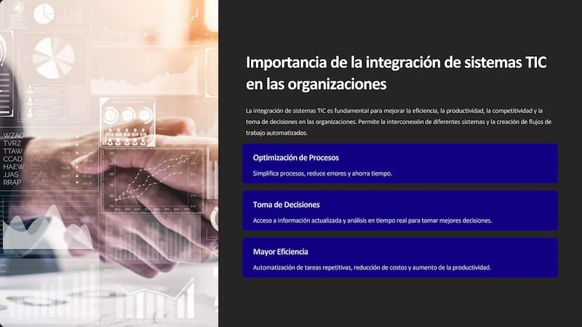las Tecnologías de la
Información y
Comunicación (TIC)
Las Tecnologías de la Información y Comunicación (TIC) son un conjunto de
herramienta