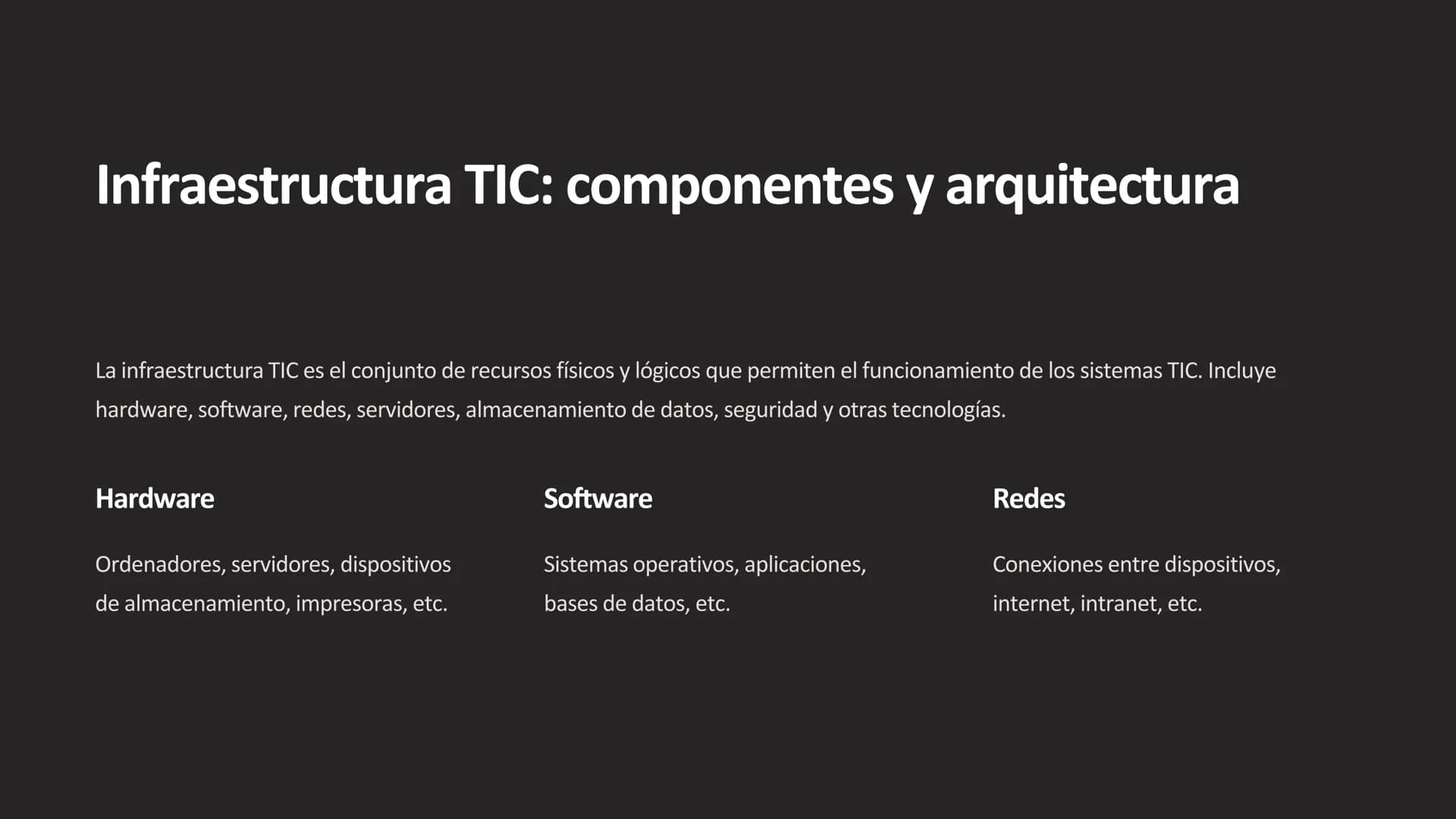 las Tecnologías de la
Información y
Comunicación (TIC)
Las Tecnologías de la Información y Comunicación (TIC) son un conjunto de
herramienta