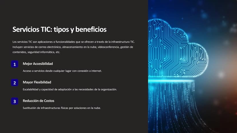 las Tecnologías de la
Información y
Comunicación (TIC)
Las Tecnologías de la Información y Comunicación (TIC) son un conjunto de
herramienta