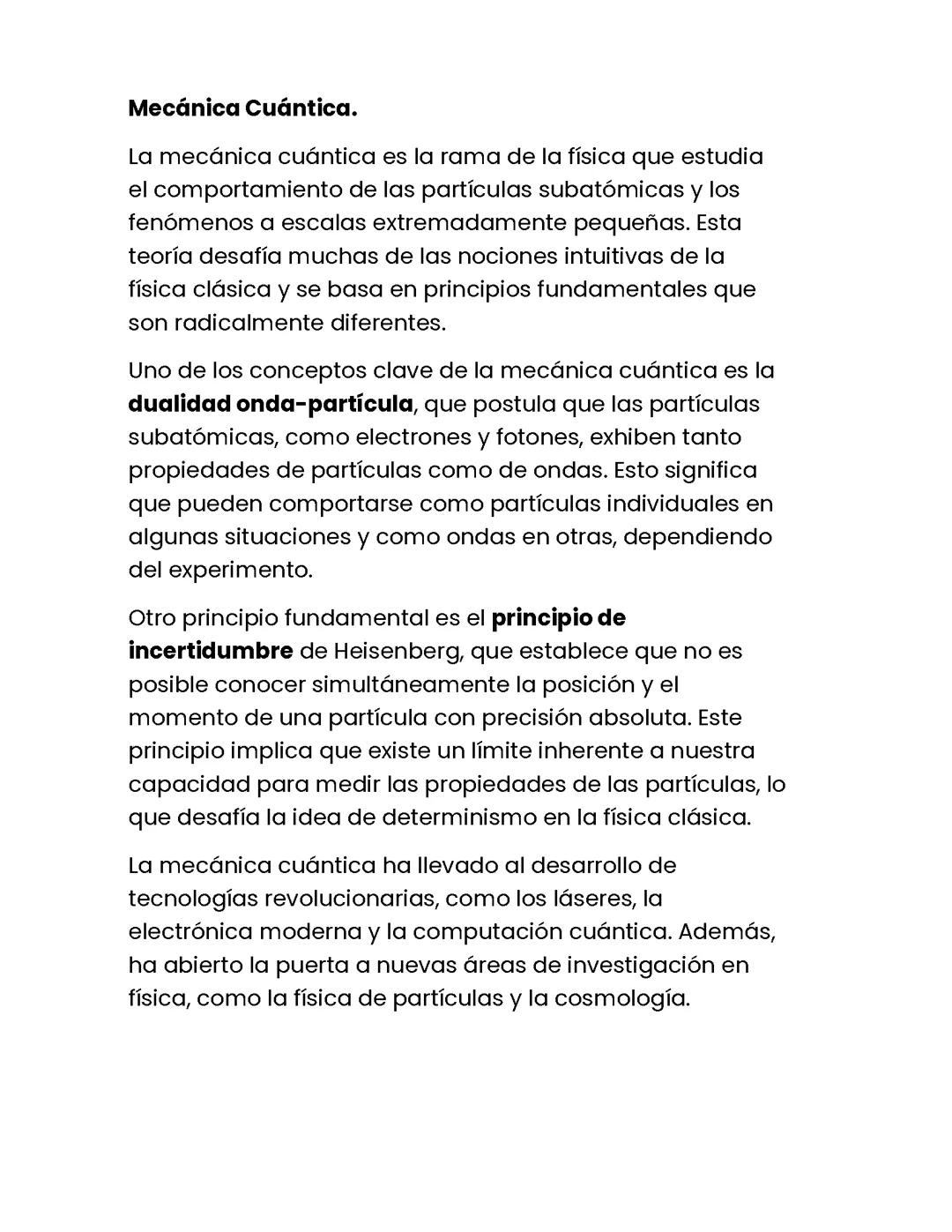 Introducción a la Mecánica Cuántica: Conceptos Básicos