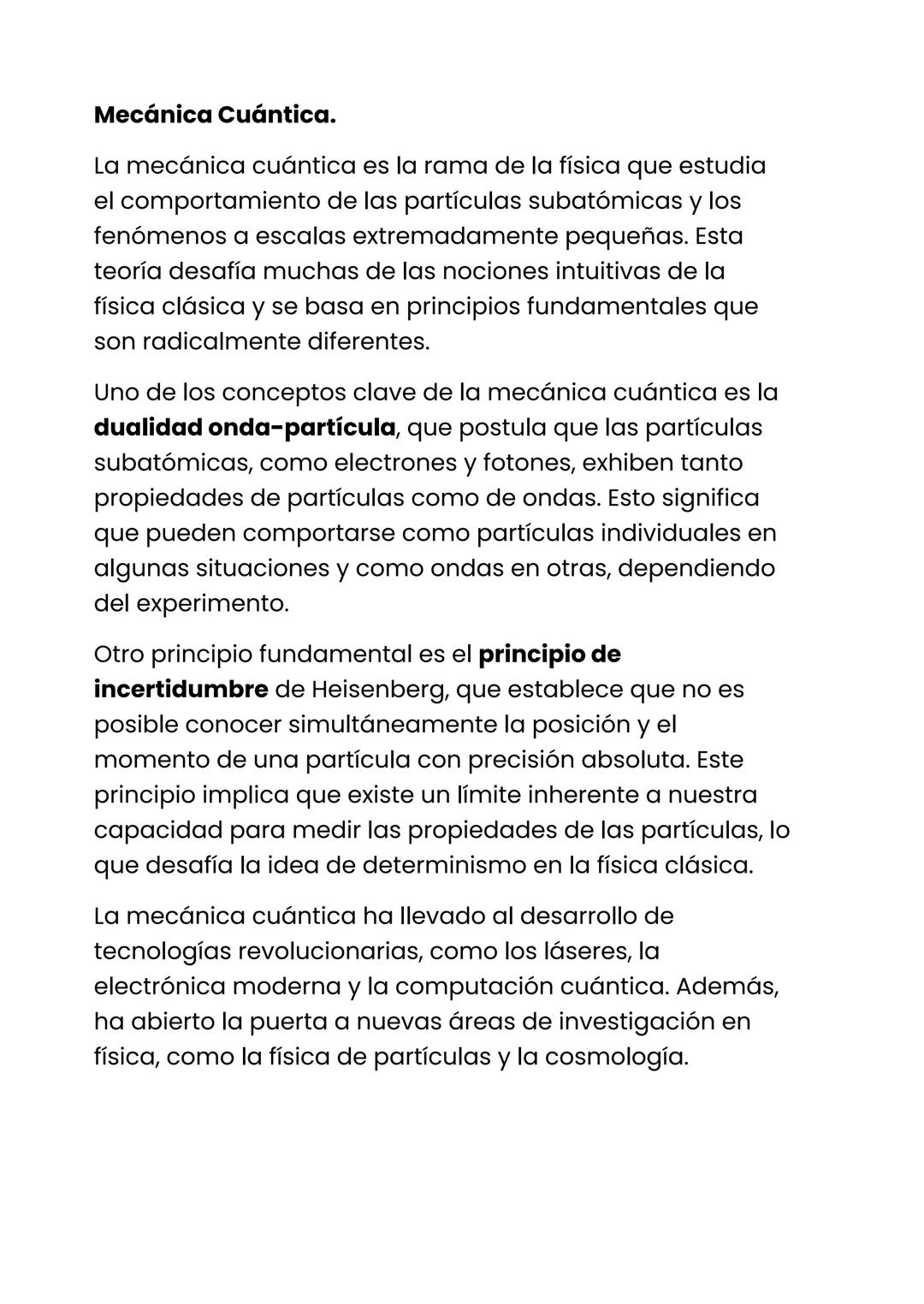 Mecánica Cuántica.
La mecánica cuántica es la rama de la física que estudia
el comportamiento de las partículas subatómicas y los
fenómenos 