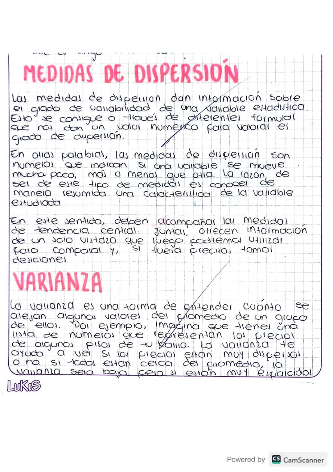 MEDIDAS DE DISPERSION
las medidas de dispersion dan información sobre
el grado de variabilidad de una valiable estadistica.
Esto se consigue