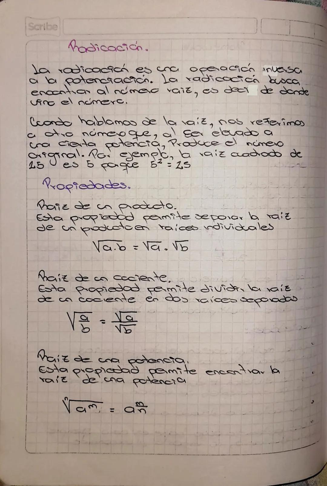 Homework
Potencia
¿Que es?
Propiedades
Polencia.
Rate
Logonit mación
Solución
La potenciación Consiste en multiplica. on
numero por si mismo