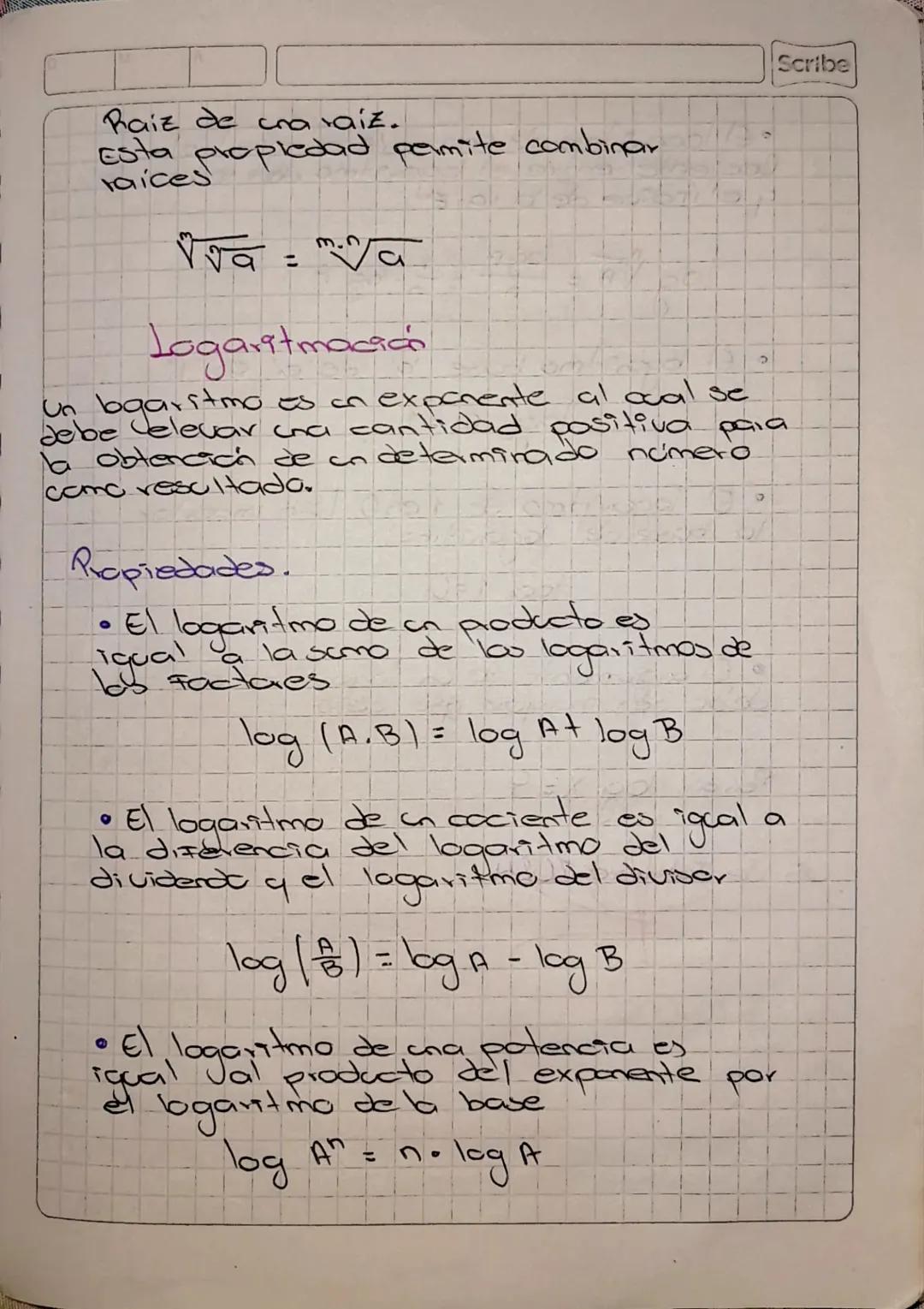 Homework
Potencia
¿Que es?
Propiedades
Polencia.
Rate
Logonit mación
Solución
La potenciación Consiste en multiplica. on
numero por si mismo
