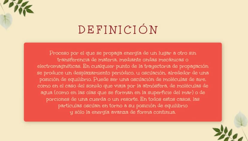 MOVIMIENTO
ONDULATORIO
Frente de onda' INTRODUCCIÓN
JUSTIFICACIÓN
DESARROLLO DEL TEMA
DEFINICIÓN.
•CARACTERISTICAS.
TIPOS DE ONDAS.
CUÁLES S