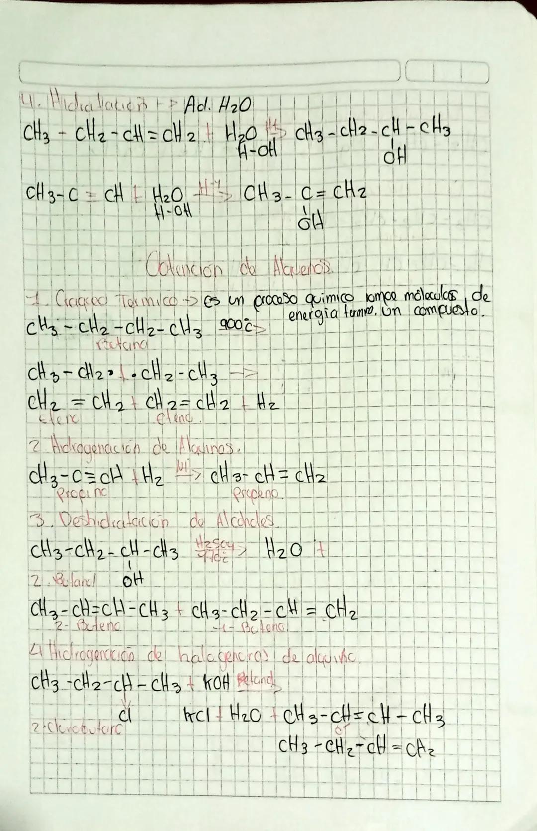 Reacciones de las alcoinos
7 Hidrogenación > Adición de H₂
CH3-CCH CH2 + H2
CH3-CH2-CH3
CH3 - C=CH_Hz 2 CH CH = CH2
CH3-C=CH 2H2 CH3-CH2-CH3