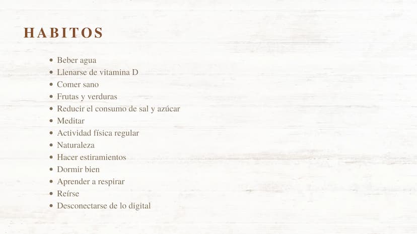 Estilos
de
vida saludable • CONCEPTO
y
Los buenos hábitos de salud pueden permitirle evitar una enfermedad
mejorar su calidad de vida. Las s