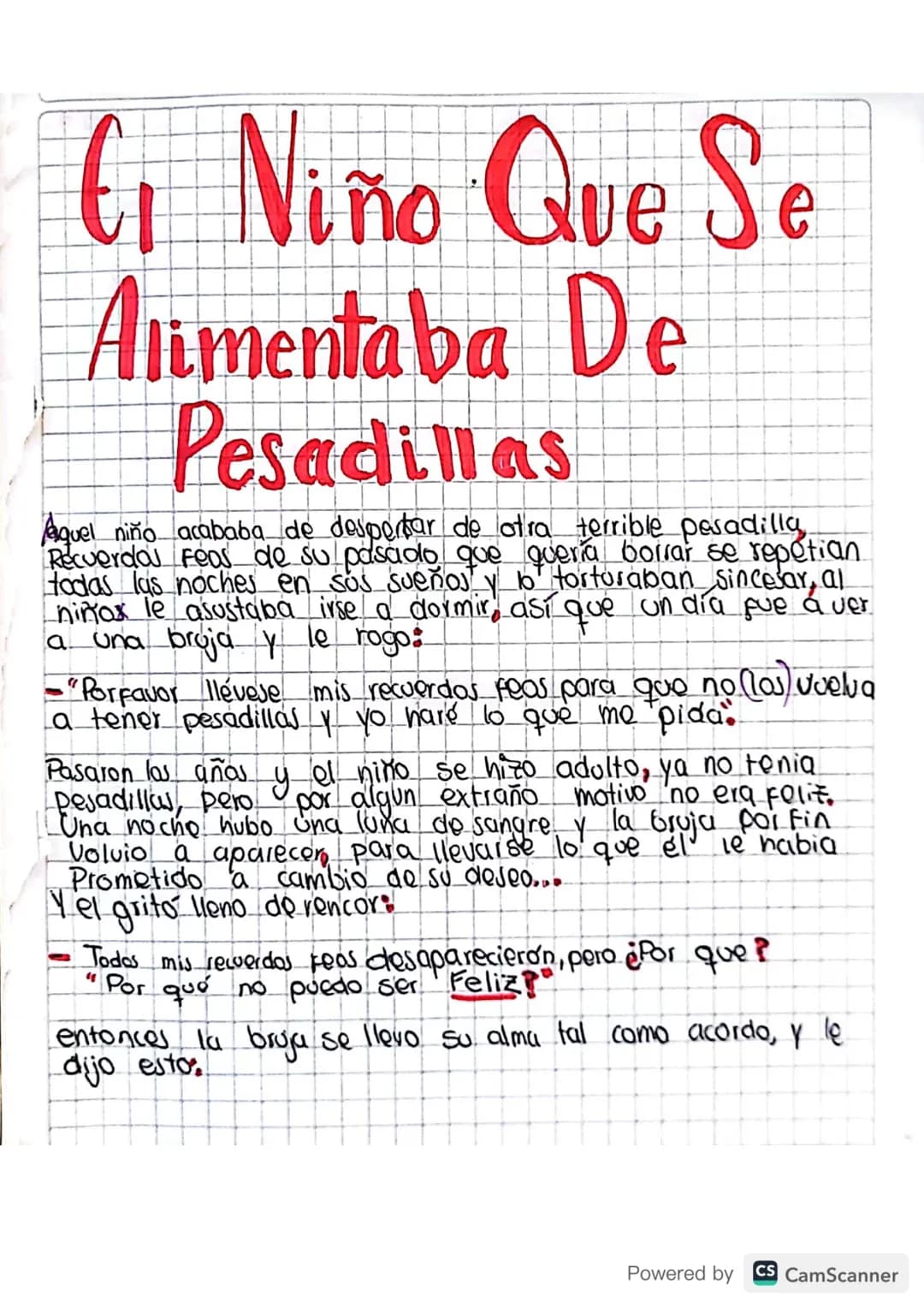 G₁ Niño Que Se
Alimentaba De
Pesadillas
Aquel niño acababa de despertar de otra terrible pesadilla.
Recuerdas Feas de su pascolo que quería 