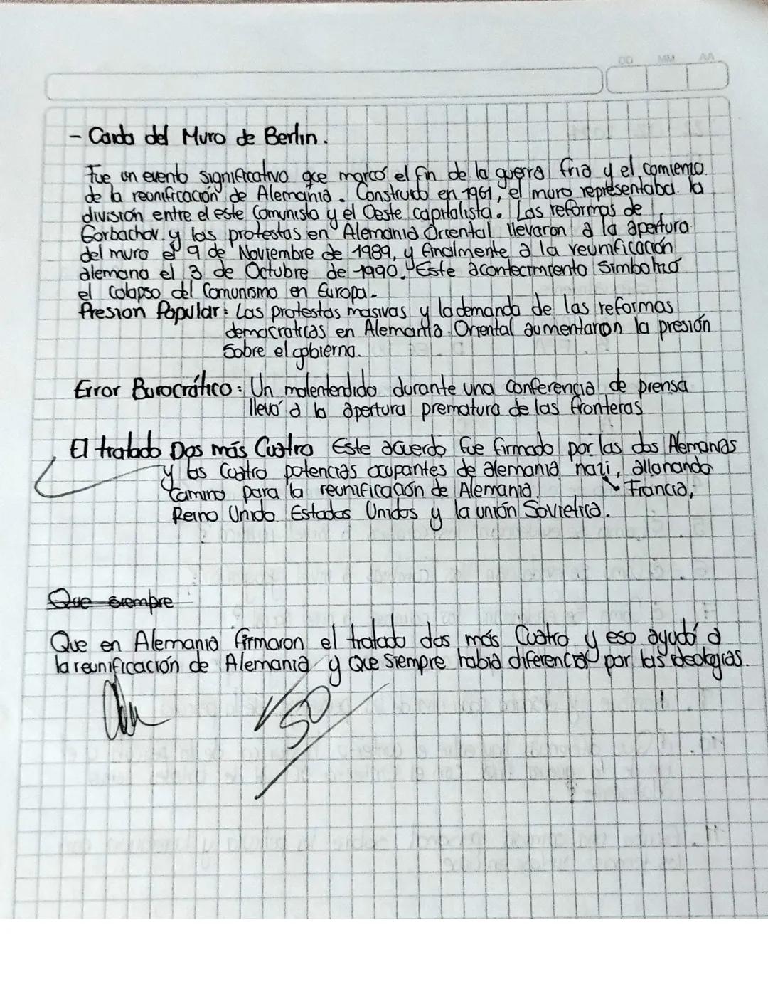 - Canda del Muro de Berlin.

Fue un evento significativo que marcó el fin de la guerra fria y el comienzo.
de la reunificación de Alemania. 