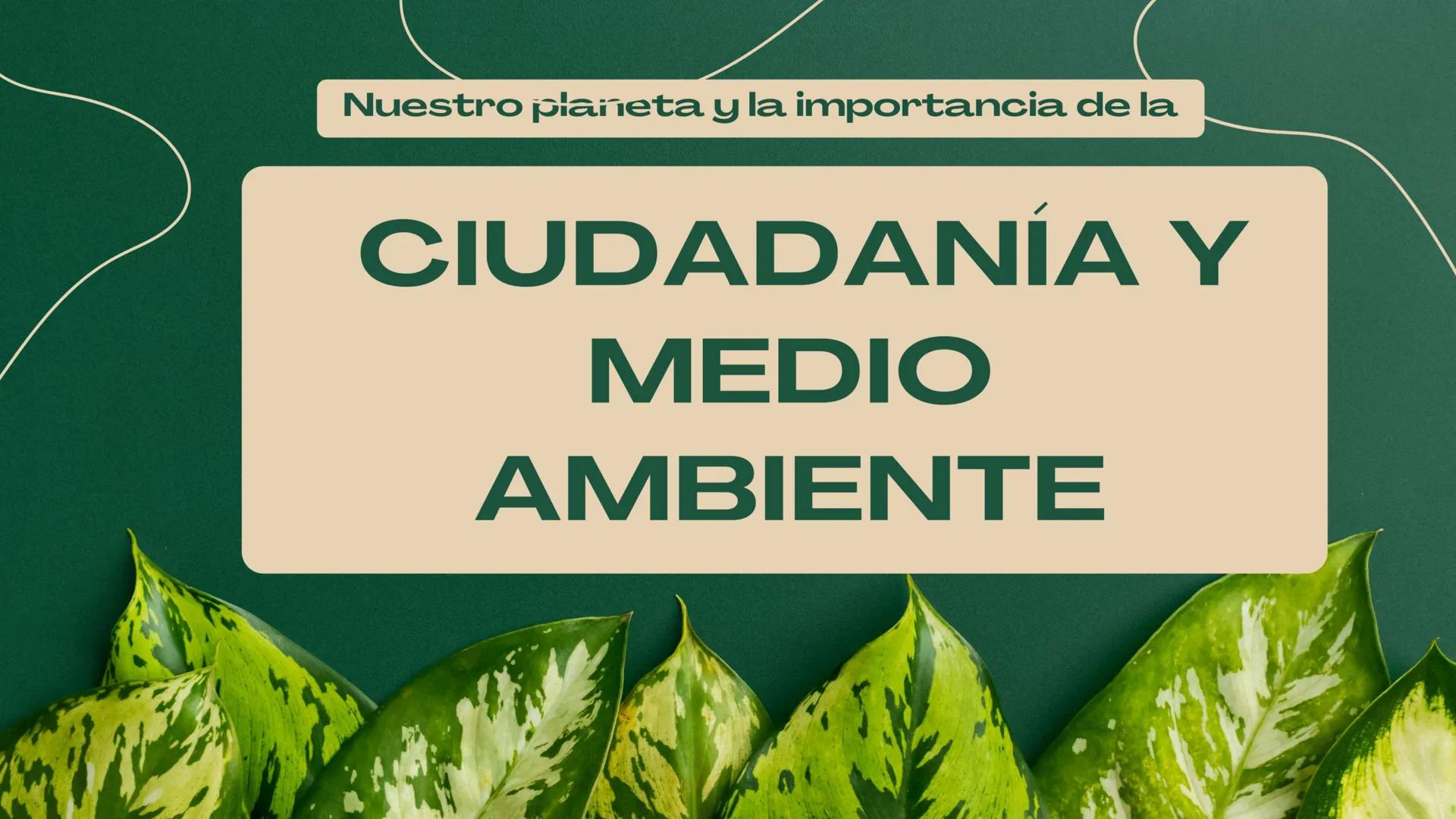 Nuestro planeta y la importancia de la
CIUDADANÍA Y
MEDIO
AMBIENTE ÍNDICE
01. Introducción.
02. Integrantes.
03. ¿Que es?.
04. Componentes.
